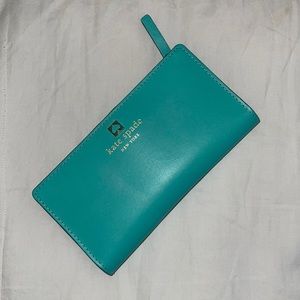 Kate spade teal & navy wallet